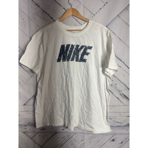 Men's Nike T-Shirt White Black XXL